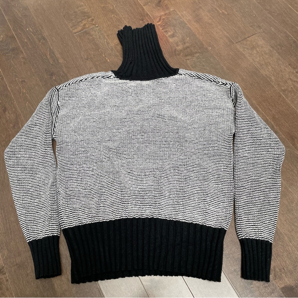 Banana Republic Black and White Turtleneck Sweater